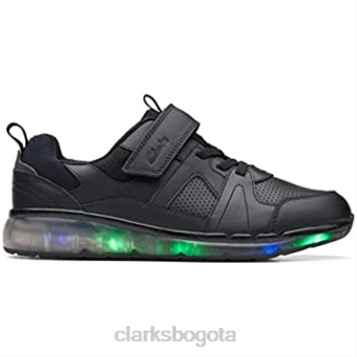 Clarks 0DX8L421 chispa haz haz viejo zapatos de cuero negro 3 clarks unisexo