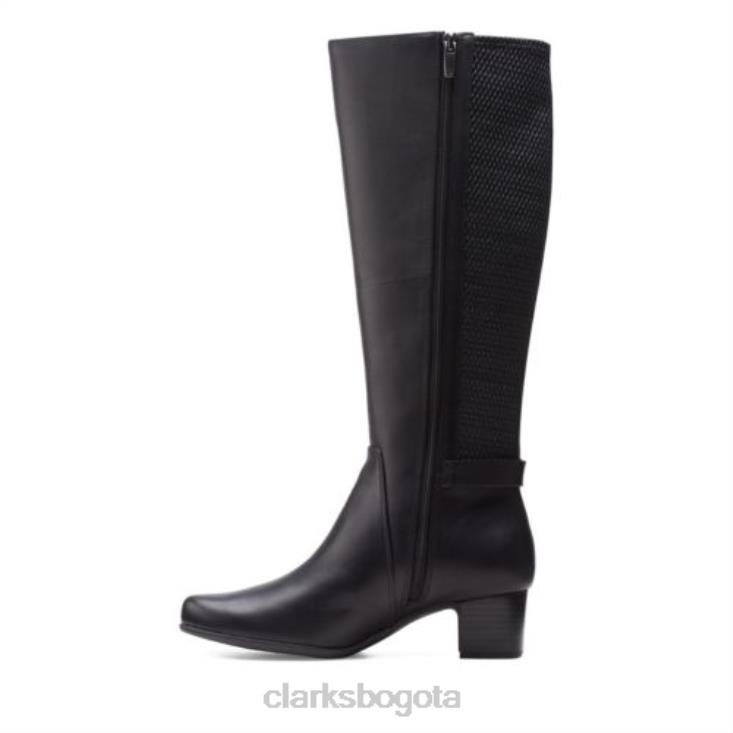 Clarks 0DX8L4211 clarks de cuero negro un damson hola unisexo cuero negro