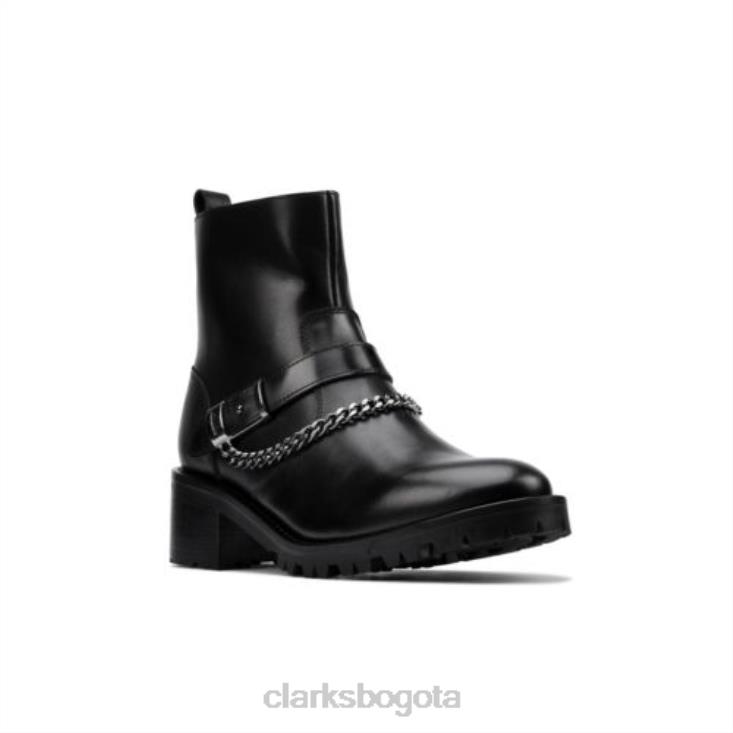 Clarks 0DX8L4218 clarks roseleigh alto cuero negro unisexo cuero negro