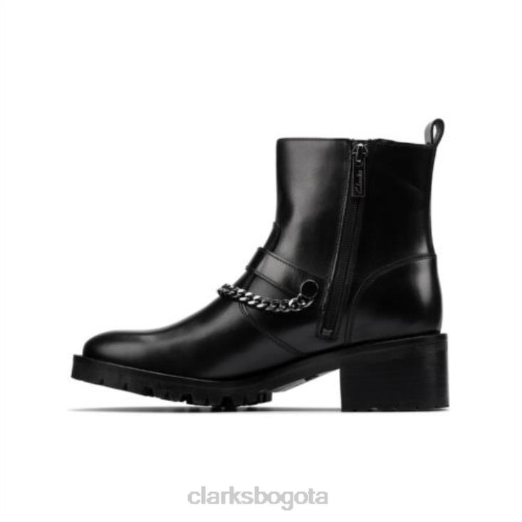 Clarks 0DX8L4218 clarks roseleigh alto cuero negro unisexo cuero negro