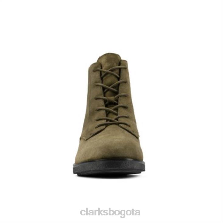 Clarks 0DX8L4225 clarks griff lace ante oliva oscuro unisexo ante oliva oscuro