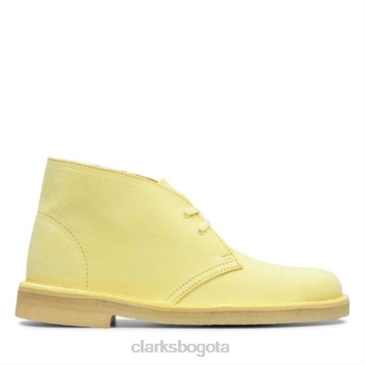 Clarks 0DX8L4251 bota safari clarks baja color amarillo pálido mujer de color amarillo pálido