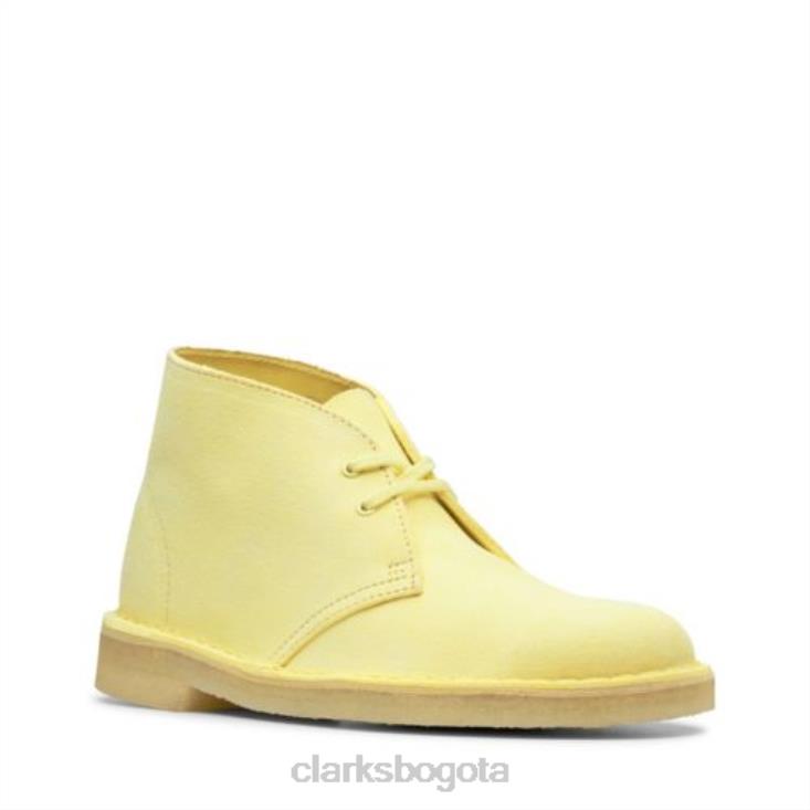 Clarks 0DX8L4251 bota safari clarks baja color amarillo pálido mujer de color amarillo pálido