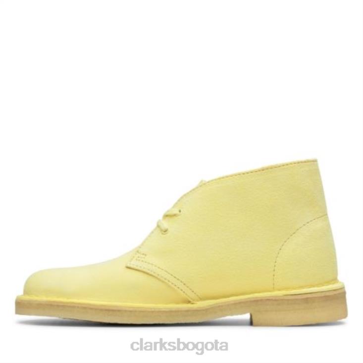 Clarks 0DX8L4251 bota safari clarks baja color amarillo pálido mujer de color amarillo pálido