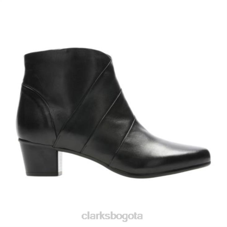 Clarks 0DX8L4254 clarks leola cuero negro hielo unisexo cuero negro