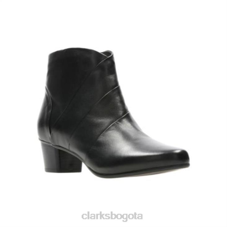 Clarks 0DX8L4254 clarks leola cuero negro hielo unisexo cuero negro