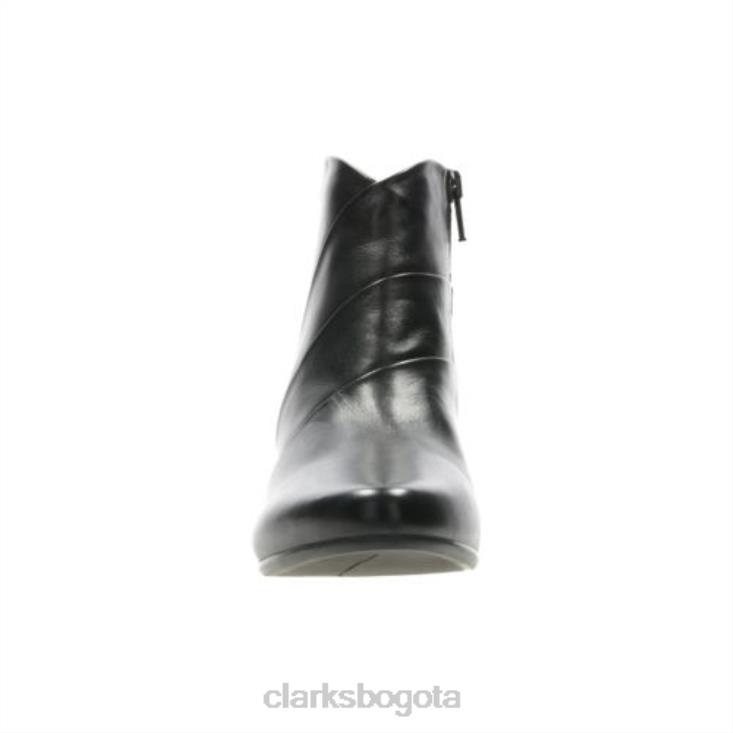 Clarks 0DX8L4254 clarks leola cuero negro hielo unisexo cuero negro