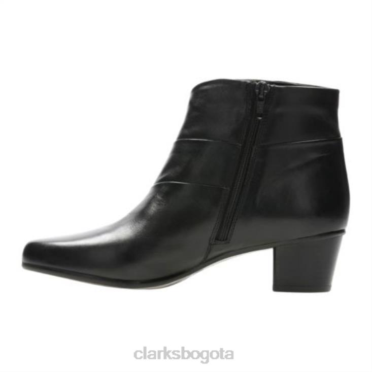 Clarks 0DX8L4254 clarks leola cuero negro hielo unisexo cuero negro