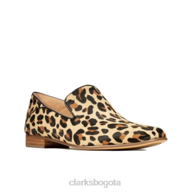 Clarks 0DX8L4262 clarks de interés con estampado de leopardo viola pura mujer interés del estampado de leopardo