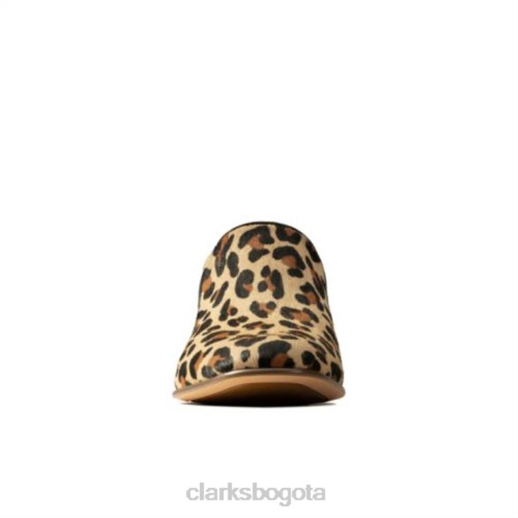 Clarks 0DX8L4262 clarks de interés con estampado de leopardo viola pura mujer interés del estampado de leopardo