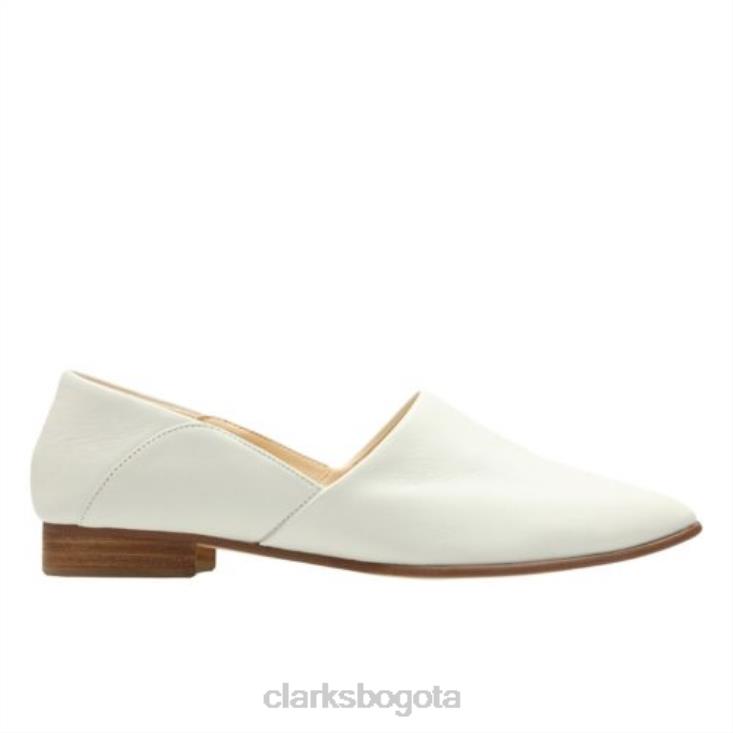 Clarks 0DX8L4263 clarks cuero blanco tono puro mujer cuero blanco