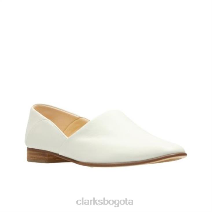 Clarks 0DX8L4263 clarks cuero blanco tono puro mujer cuero blanco
