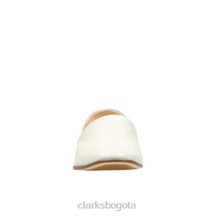 Clarks 0DX8L4263 clarks cuero blanco tono puro mujer cuero blanco