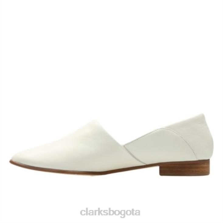 Clarks 0DX8L4263 clarks cuero blanco tono puro mujer cuero blanco