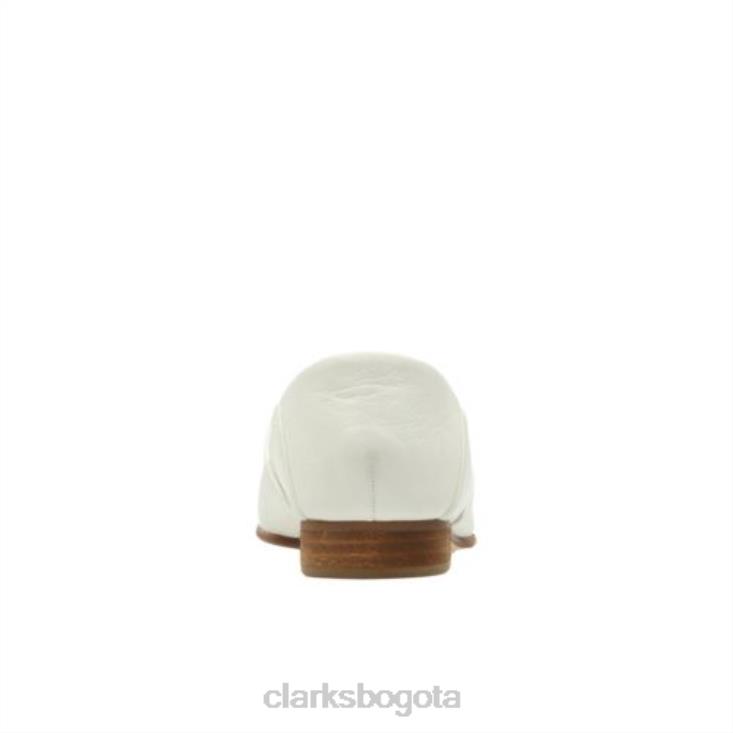 Clarks 0DX8L4263 clarks cuero blanco tono puro mujer cuero blanco