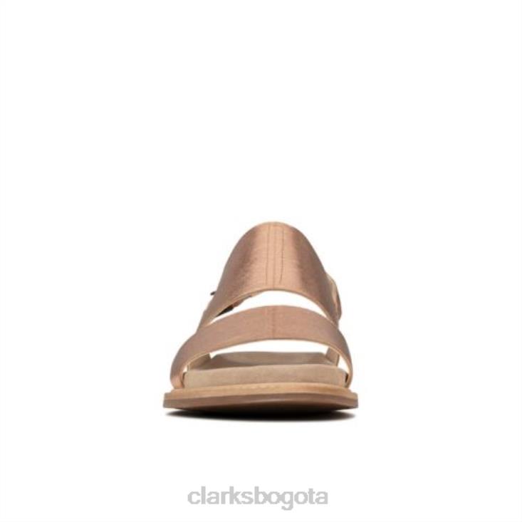 Clarks 0DX8L4270 clarks corsio slide cuero oro rosa unisexo cuero de oro rosa