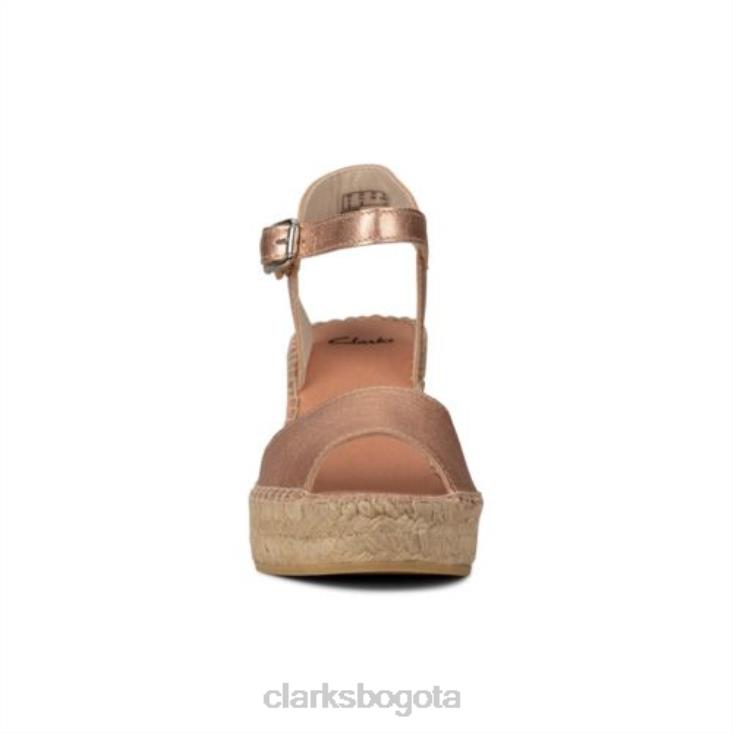 Clarks 0DX8L4273 clarks oro rosa cuero metalizado arena pollensa unisexo cuero metalizado oro rosa