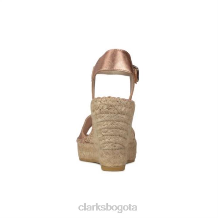 Clarks 0DX8L4273 clarks oro rosa cuero metalizado arena pollensa unisexo cuero metalizado oro rosa