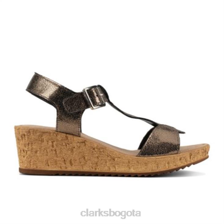 Clarks 0DX8L4274 clarks rissa sun piedra metalizado unisexo piedra metalica