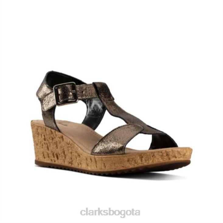 Clarks 0DX8L4274 clarks rissa sun piedra metalizado unisexo piedra metalica