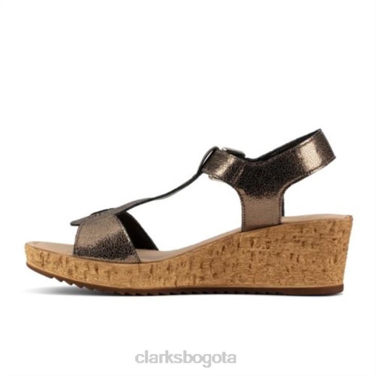 Clarks 0DX8L4274 clarks rissa sun piedra metalizado unisexo piedra metalica