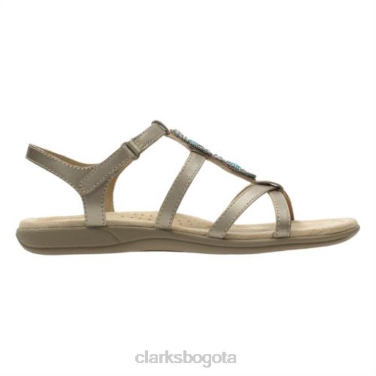 Clarks 0DX8L4287 uraster daisy clarks peltre cuero unisexo cuero peltre