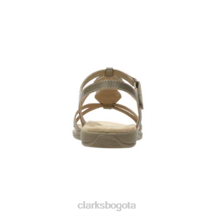 Clarks 0DX8L4287 uraster daisy clarks peltre cuero unisexo cuero peltre