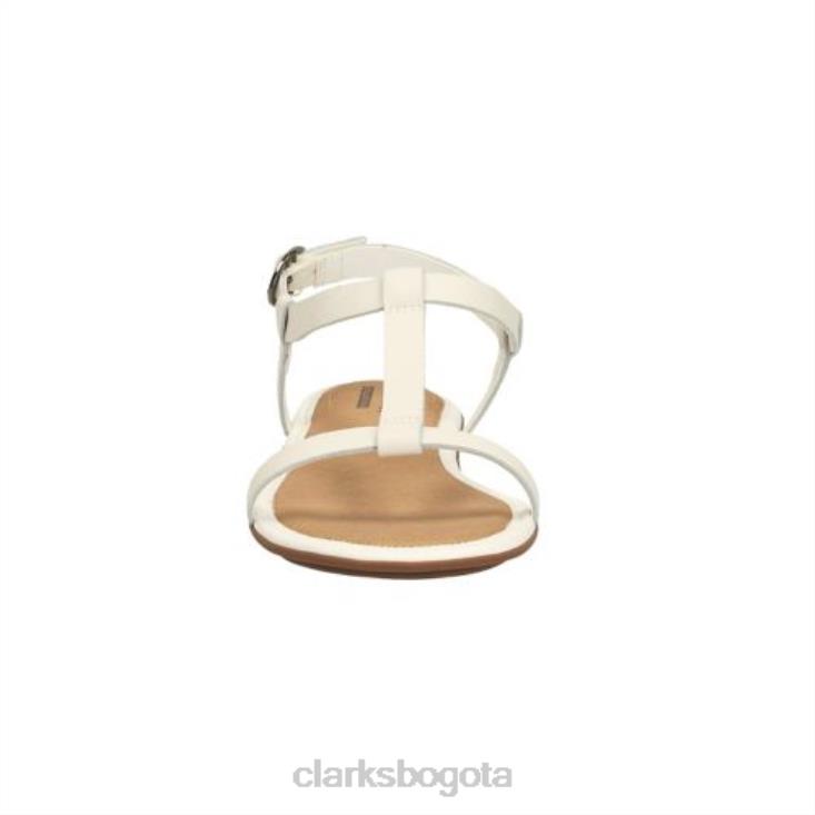 Clarks 0DX8L4291 clarks de cuero blanco risi hop unisexo cuero blanco
