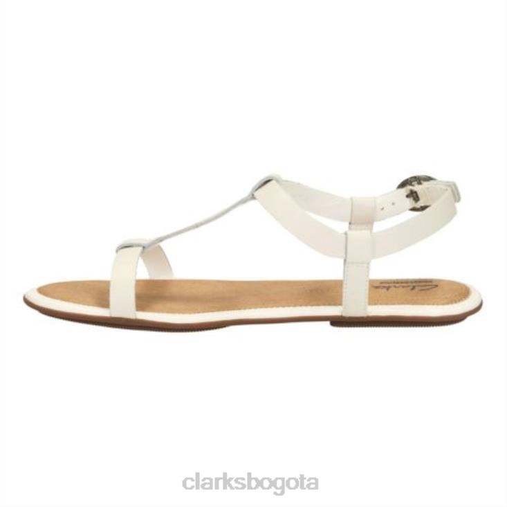 Clarks 0DX8L4291 clarks de cuero blanco risi hop unisexo cuero blanco