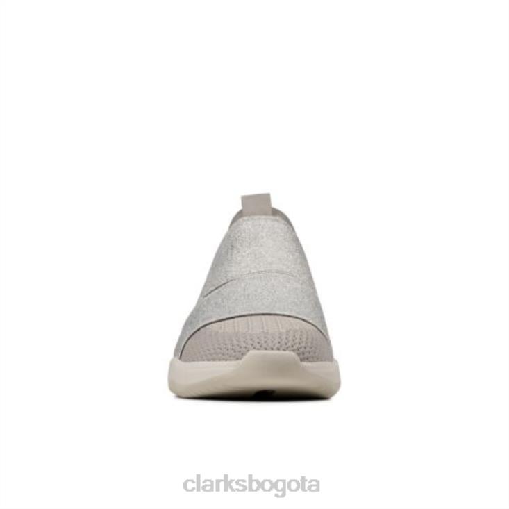 Clarks 0DX8L4296 clarks de plata tamizar slip mujer plata