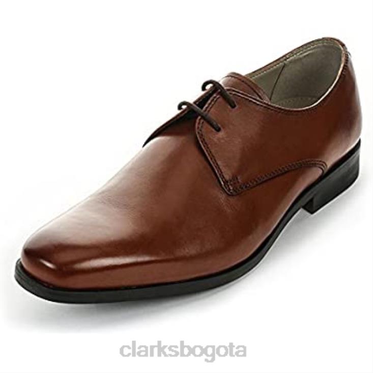 Clarks 0DX8L431 amieson walk derby clarks de cuero marrón tostado para hombre hombres cuero marrón tostado