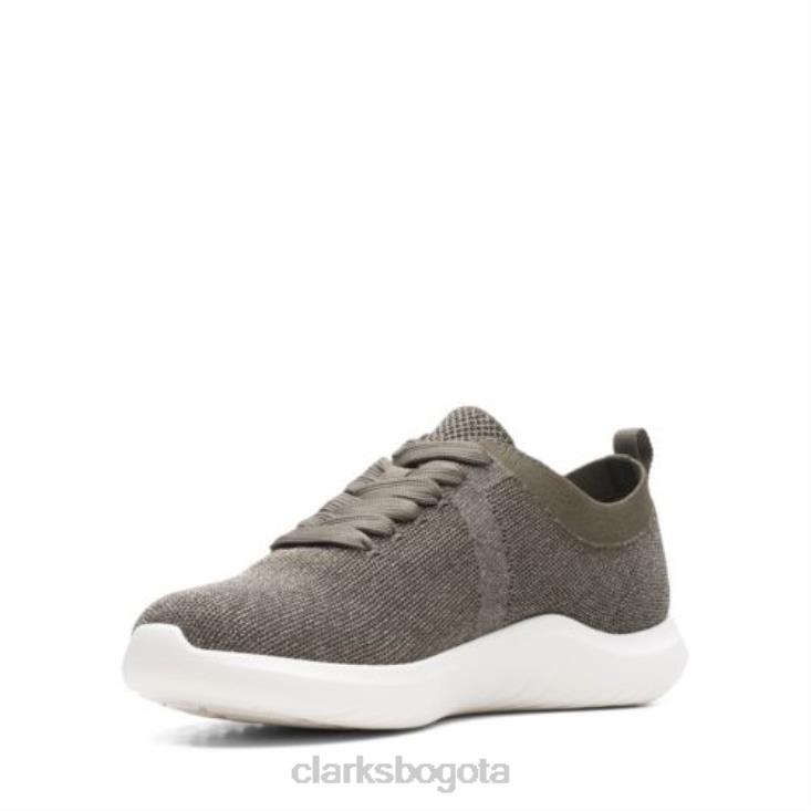 Clarks 0DX8L4335 nova glint clarks combi oliva oscuro unisexo combinación oliva oscuro