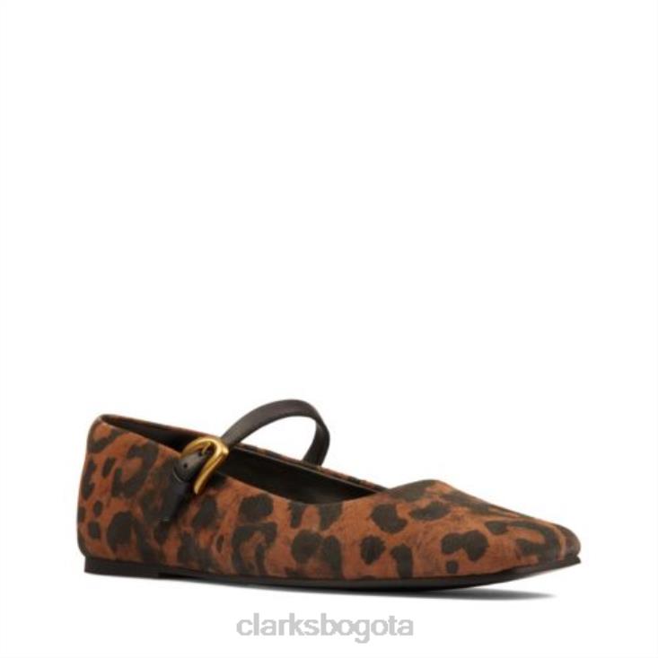 Clarks 0DX8L4337 clarks leopardo ante puro tbar unisexo ante de leopardo