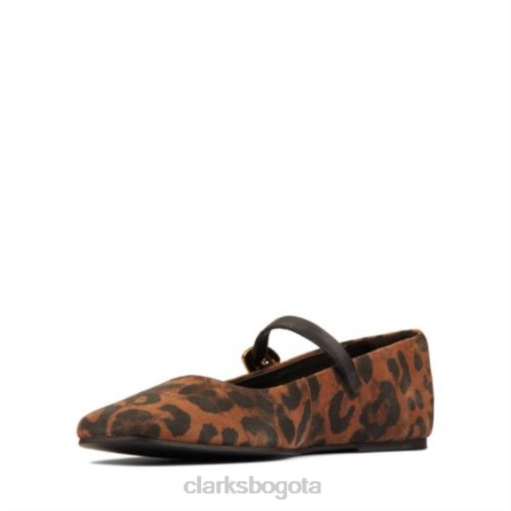 Clarks 0DX8L4337 clarks leopardo ante puro tbar unisexo ante de leopardo