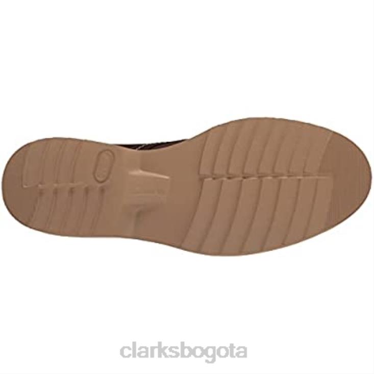 Clarks 0DX8L434 Botas clarks fallhill mid chukka para hombre de nobuk marrón oscuro hombres nubuck marrón oscuro