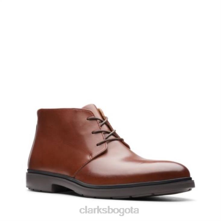 Clarks 0DX8L4347 clarks de cuero tostado un sastre mid hombres cuero marrón
