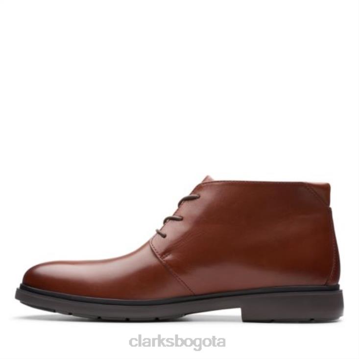 Clarks 0DX8L4347 clarks de cuero tostado un sastre mid hombres cuero marrón