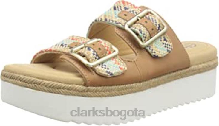 Clarks 0DX8L435 Sandalia de playa Clarks lana para mujer color tostado natural mujer Bronceado natural