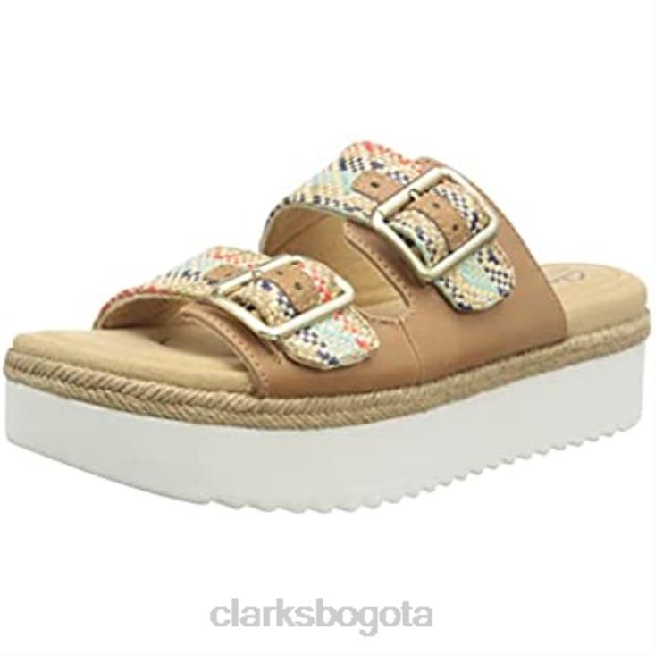 Clarks 0DX8L435 Sandalia de playa Clarks lana para mujer color tostado natural mujer Bronceado natural