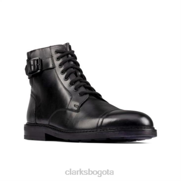 Clarks 0DX8L4354 clarks clarkdale hola cuero negro hombres cuero negro