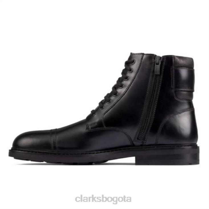 Clarks 0DX8L4354 clarks clarkdale hola cuero negro hombres cuero negro