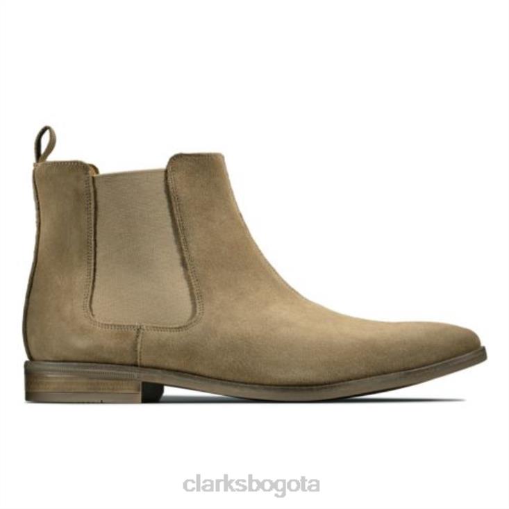 Clarks 0DX8L4358 stanford top clarks ante arena oscuro hombres gamuza arena oscura