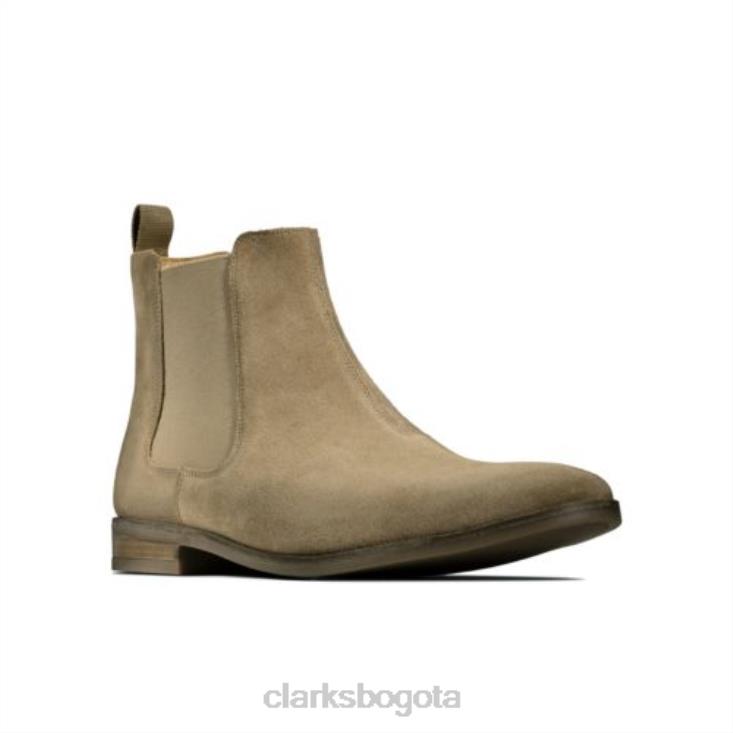 Clarks 0DX8L4358 stanford top clarks ante arena oscuro hombres gamuza arena oscura
