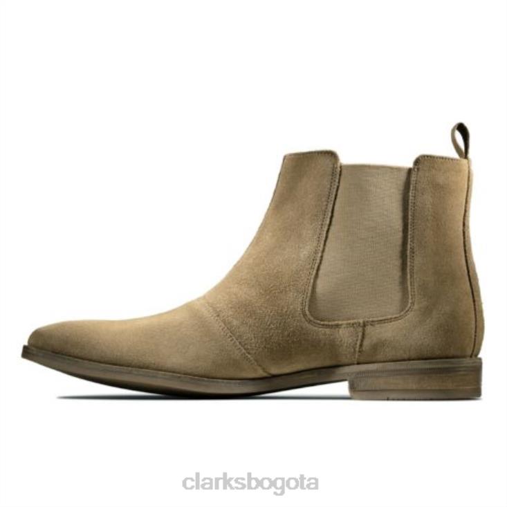 Clarks 0DX8L4358 stanford top clarks ante arena oscuro hombres gamuza arena oscura