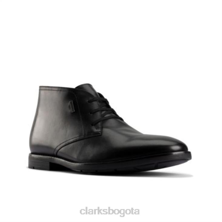 Clarks 0DX8L4359 ronnie lo gtx clarks cuero negro hombres cuero negro