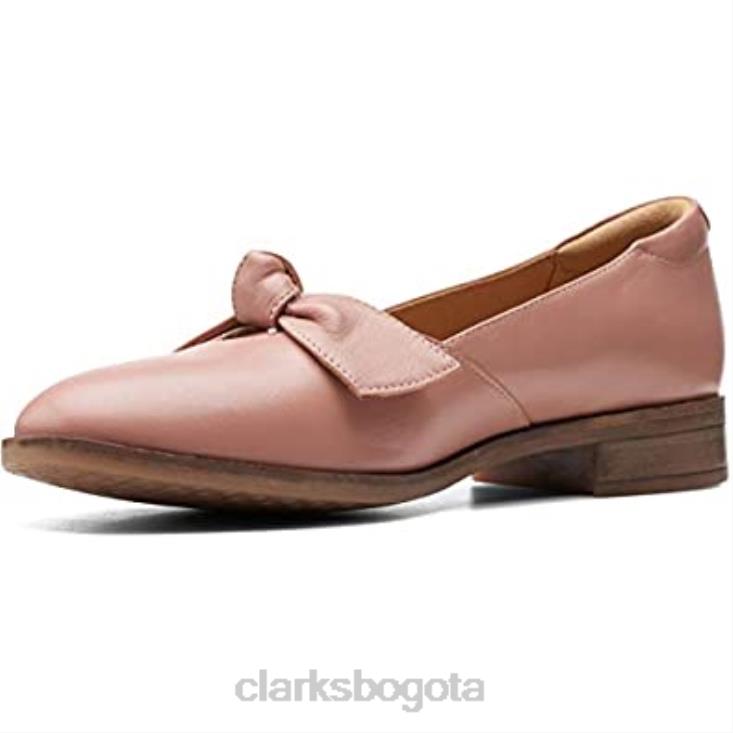 Clarks 0DX8L436 clarks trish wave de cuero rosa unisexo cuero rosa