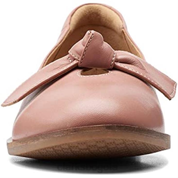 Clarks 0DX8L436 clarks trish wave de cuero rosa unisexo cuero rosa