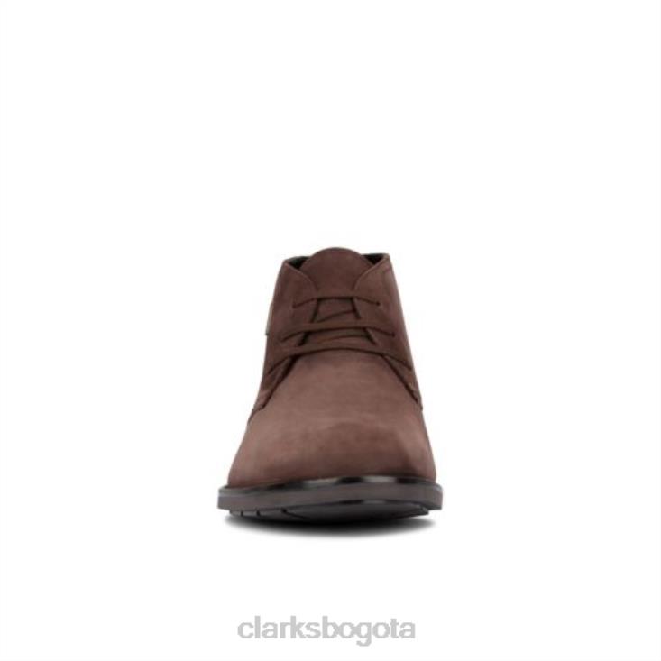 Clarks 0DX8L4361 clarks ronnie lo gtx nubuck marrón oscuro hombres nubuck marrón oscuro