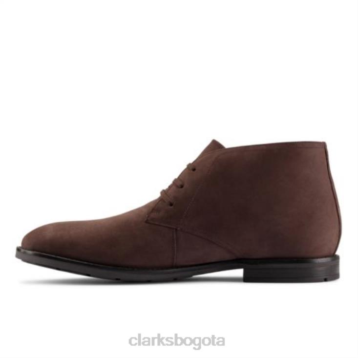 Clarks 0DX8L4361 clarks ronnie lo gtx nubuck marrón oscuro hombres nubuck marrón oscuro