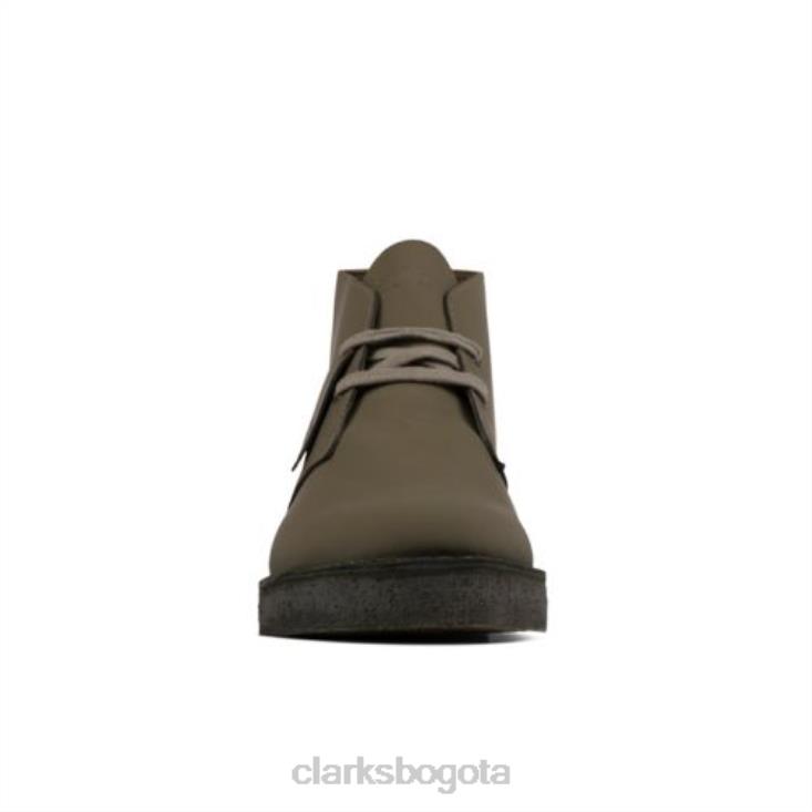 Clarks 0DX8L4366 bota desierto221 clarks de cuero verde oliva hombres cuero oliva